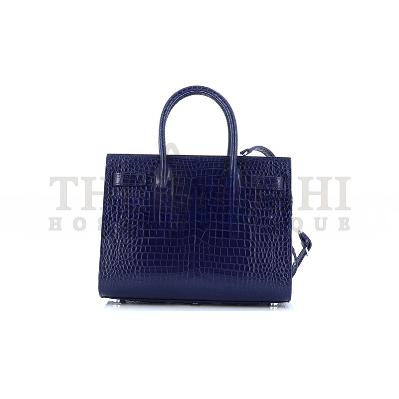Y51 BLUE CROC EMBOSSED LEATHER NANO CLASSIC SAC DE JOUR TOTE ARS4218630718 (26*20.5*12.5cm) Master Quality